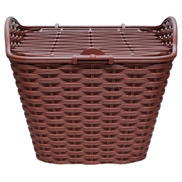 [17717] Canasto de Pvc Clasic Marron con Tapa